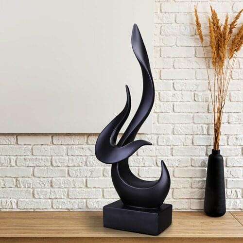 Creative Flame Decorative Objects Desktop Ornament Black Abstraction Art Wine Cellar Interior Decoration Nordic Office Crafts