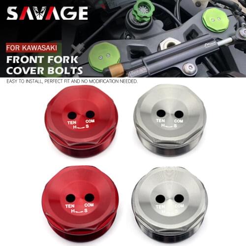 Front Fork Cover Bolts For KAWASAKI ZX-10R NINJA ZX10R 2011 12 13 2014 Motorcycle Accessories CNC Decorative Top Cap ZX 10R