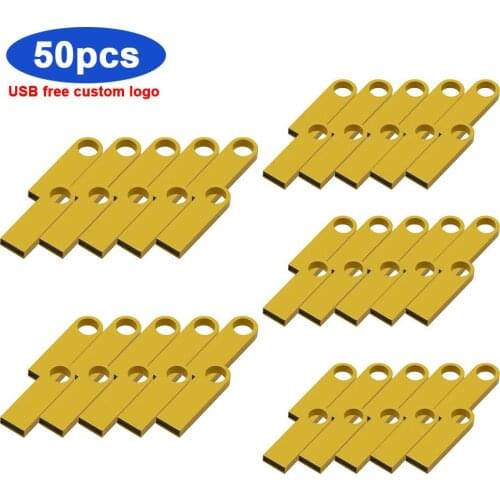 50pcs/lot Metal USB Flash Pen Drive 8GB 16GB 4GB 64GB 128GB Pendrive USB 2.0 Memory Stick 32GB mini metal Flash Drive free LOGO
