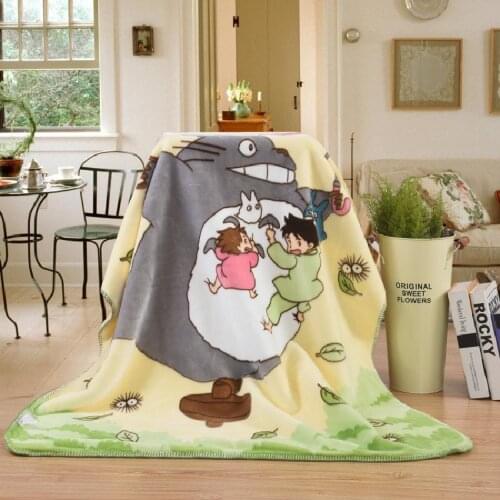 140x100cm Soft My Neighborhood Totoro Blanket Plush Kids Coral Fleece Throw Blanket Travel Bed Sheet Quilt Sofa Home Decor Gift