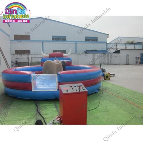 Inflatable mechanical rodeo bulls business bouncer bull riding machine for sale