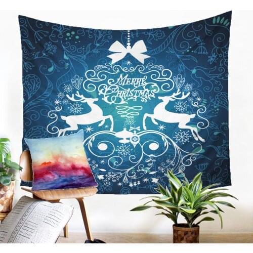 Christmas Reindeer Pattern Wall Carpet Home Decoration Home Decor Macrame Panel Wall Hanging Tapestry Home Textiles