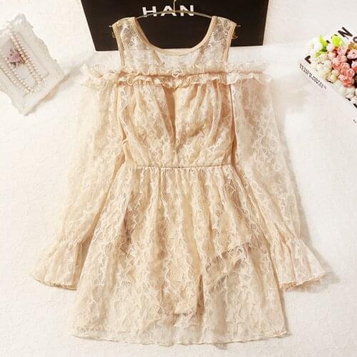 2021 New Women Solid One Piece Swimwear Long Sleeve Bathing Suit Swim Beach Dress Summer Sexy Swimsuit Swimming Holiday Wear