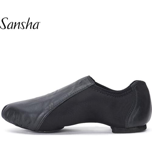 Sansha Adult Premium Slip-On Jazz Shoes With Neoprene Insert Great Fit On All Types Of Feet Genuine Leather Dance Shoes JS821LCO