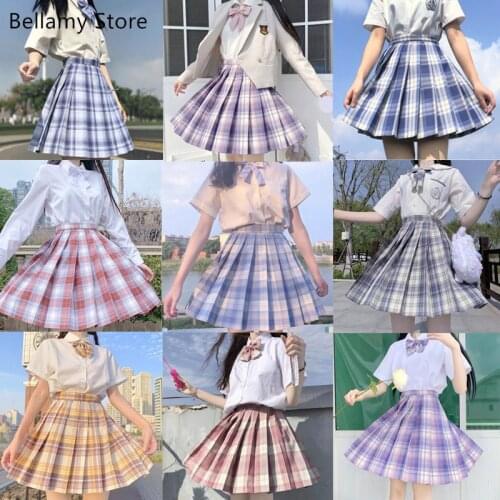 Made for you Japanese JK plaid skirt student uniform sailor suit pleated skirt