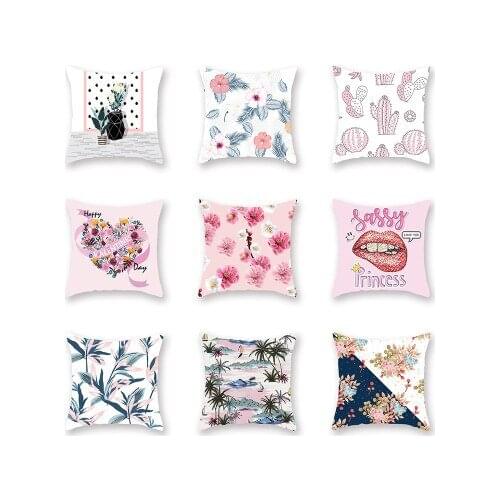 Nordic cactus hug pillowcase tropical fruit pineapple Flower Geometric print Wind Sofa Cushion covers