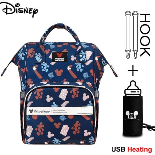 Disney Diaper Bags for Mom Mickey Waterproof Large Capacity Travel Backpack Maternity Nappy Organizer Baby Mommy Stroller Bags