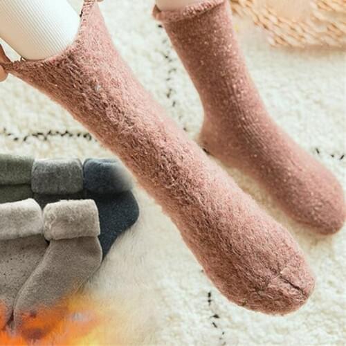 Thicken Warm Stockings New High Quality Winter Sock Women Japanese Style Multicolor Solid Color Christmas Socks for Ladies
