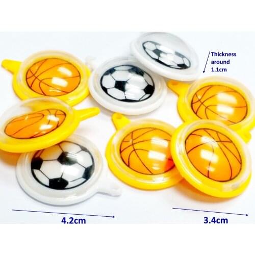 10piece Football basketball Vintage Plastic Necklace Pendant Charms for Retro Fashion Jewellery Chain clip Bead cake Decorations