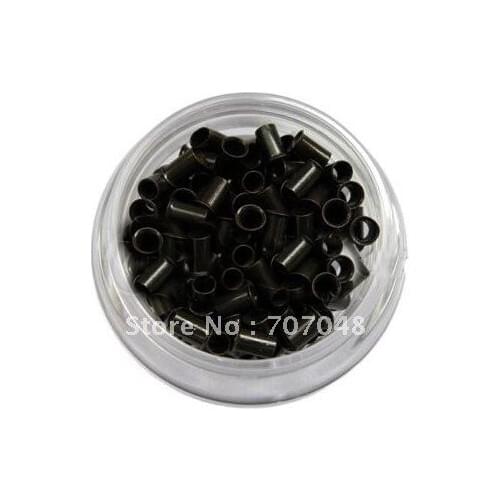 High quality copper Micro Beads Link 1000 pieces per bottle DARK BROWN COLOR