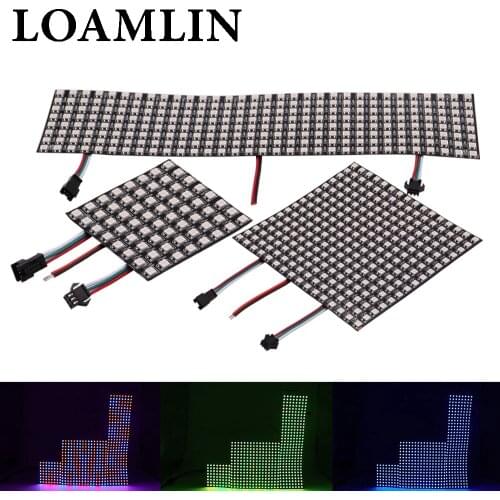 WS2812B LED Digital Flexible Individually Addressable Panel Light WS2812 8*8 16*16 8*32 Pxiels Module Matrix Screen 5V