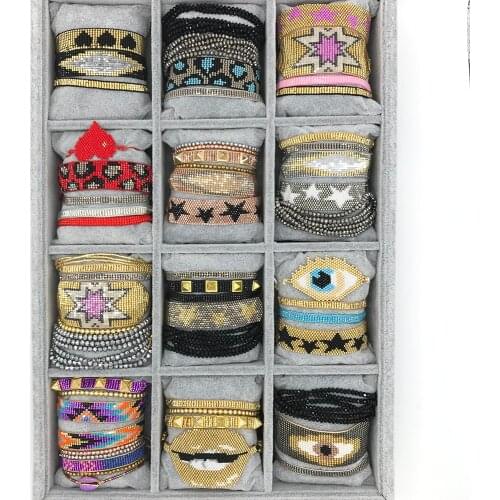 BLUESTAR Femme Bracelet Turkish Eye Star Bracelet Handmade Pulseras Women Jewelry Woven Tassel MIYUKI 2021