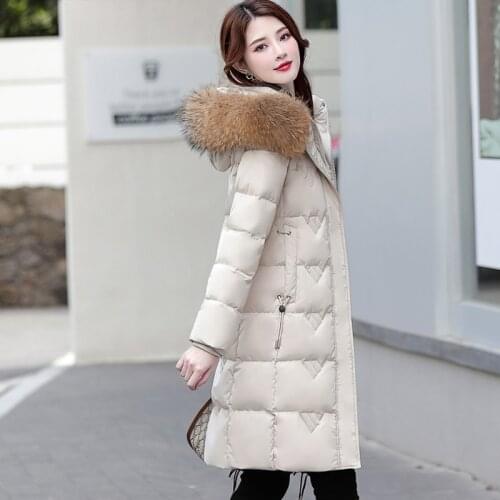 Winter Coat Women Hooded Parkas Puffer Jacket Down Jackets for Women 2021 Female Midi Long Clothes Chaquetas Para Mujer HLY121