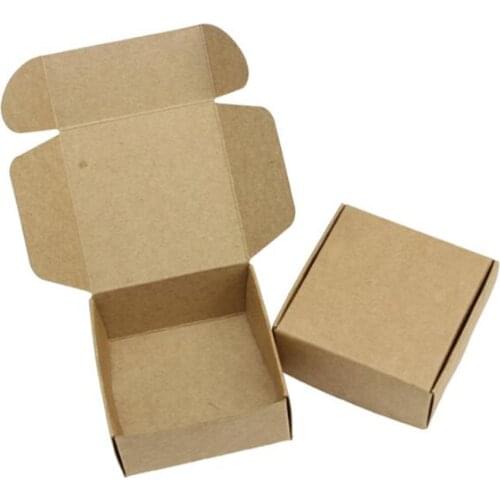 10 Piece Mini Folding Kraft Paper Box Handmade Candle Soap Wrapping Box Sweets Gift Packaging Box Case