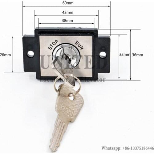 20pcs Elevator Lock With Key SC-H/2801 1NC 1NO