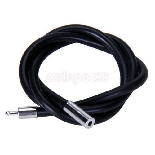 3mm Black Rubber Cord Necklace with Stainless Steel Closure - 14 Inch