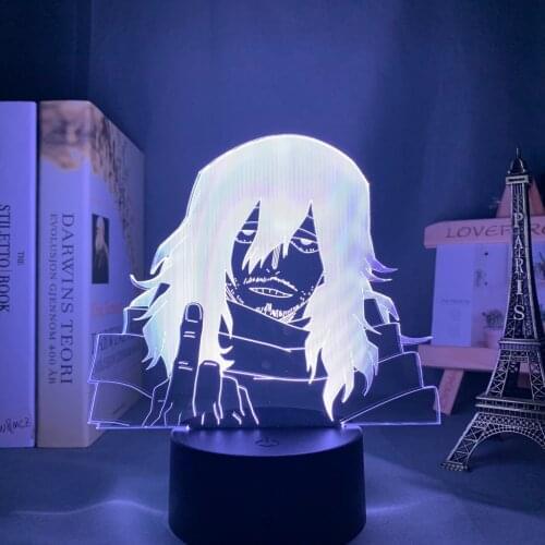 Anime 3d Lamp Shota Aizawa My Hero Academia for Bedroom Decor Birthday Gift Manga Gadget My Hero Academia Aizawa Light