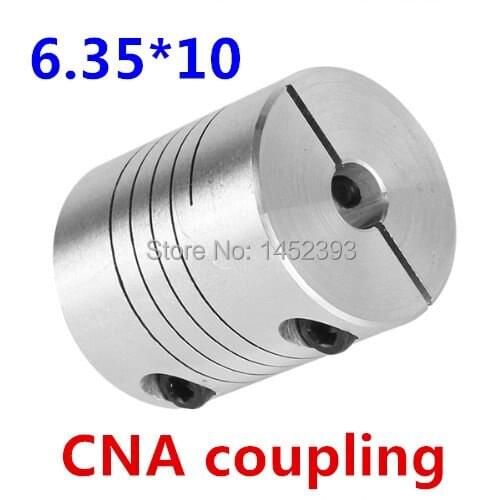 4 pcs BR 6.35mm x 10mm D25 L30 CNC Stepper Motor Shaft Coupler Flexible Coupling 6.35x10mm Motor Connector 6.35*10mm