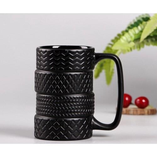 400Ml Creative Funny Tire Mug Large Capacity Ceramic Coffee Mug Porcelain Juice Drinking Cup Breakfast Coffee Milk Tea Cup