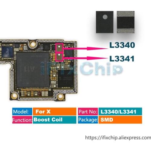 50pcs/lot Original new L3341 L3340 inductor USB Boost charger charging Coil For iPhone X iphonex fix not charging coil