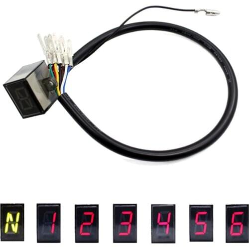 6 Speed Universal Motorcycle Led Digital Display Motorcycle Motocross Off-road Moto Light Neutral Gear Indicator Display
