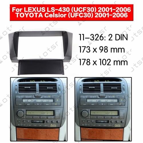 Car Radio Fascia Stereo Panel Plate Surround For LEXUS LS-430 TOYOTA Celsior 2001-2006 Dash Kit DVD Refitting Frame