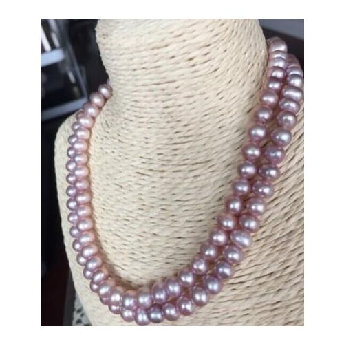 Free shipping >>>>noble jewelry double strands 9-11mm baroque south sea pearl necklace