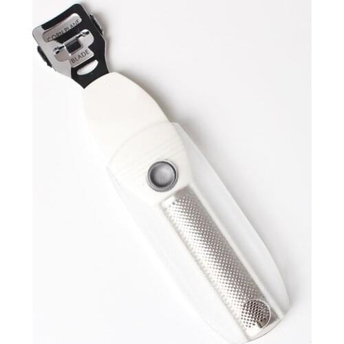 2 In 1 Safety Slide Callus Shaver With Rasp By Connie Cona Dry Rough Skin Scraper Corn Cutter (Plastic Handle)