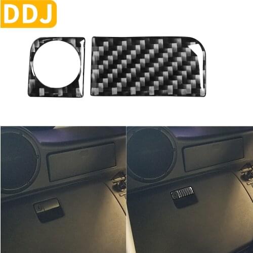 For Nissan 350Z Z33 Nismo 2003-2009 Back row Rear Storage Box Handle Pull Carbon Cover Trim Sticker Modified Car Accessories