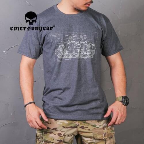 EMERSONGEAR Tactical Fashion Casual Men Shirt Sport Mens T-shirt Home Outdoor Military Culture Tshirt Daily Sports