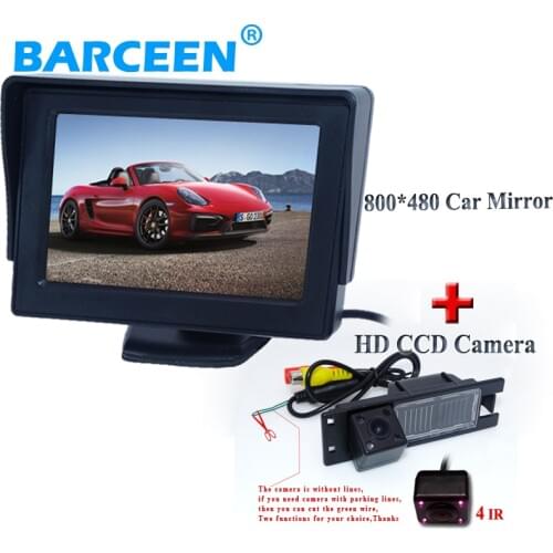 HD car reversing camera adapt for OPEL Astra H/Corsa D/Meriva A/Vectra C/Zafira B,FIAT Grande+4.3" car monitor