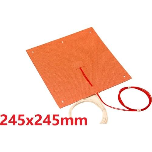 USA Material! Flexible 245X245mm Silicone Heater 350W@220V/110V Heated Bed,Build Plate for Ultimaker 3D Printer
