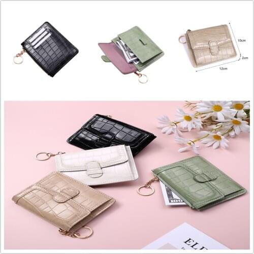 1pc Mini Wallet Credit Multi-card Holder Fashion Pu Zipper Student Women Coin Purse 2021 New Korean Girls Card Holder Coin Purse