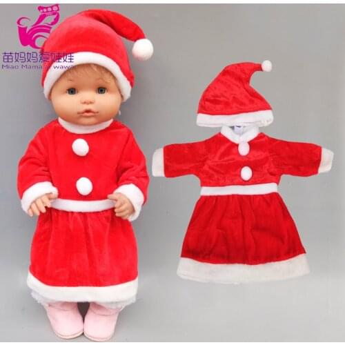 40cm Nenuco doll new year clothes Ropa y su Hermanita Santa Christmas costume for baby Christmas present