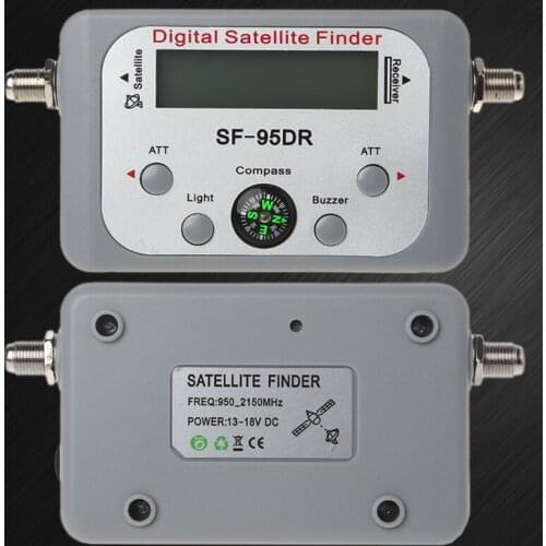 New Gray Digital Satellite Finder Meter TV Signal Finder Sat Decoder DVB-T2 LCD FTA Dish