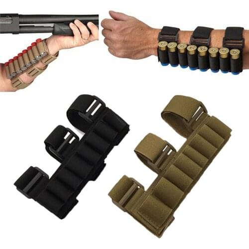 Hunting Shotgun Shell Holder Magazine 8 Rounds Shooters Sleeve Forearm Mag Bag Buttstock Bullet Strip Pouch Ammo Airsoft