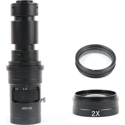 FHD Adjustable 400X 1000X Optical lens Magnification Continuously Variable C mount Zoom Lens For VGA USB HDMI Video Microscope