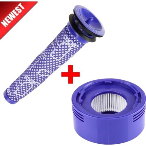 Pre Filter + HEPA Post-Filter kit for Dyson V7 V8 Vacuum Replacement Pre-Filter (DY-96566101) and Post- Filter (DY-96747801)
