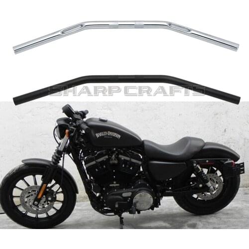Motorcycle Drag Straight Bar Handlebar Handle Dimpled For Harley Sportster XL883 XL1200 X48 Dany Softail Fat Bob Boy FLST FXST
