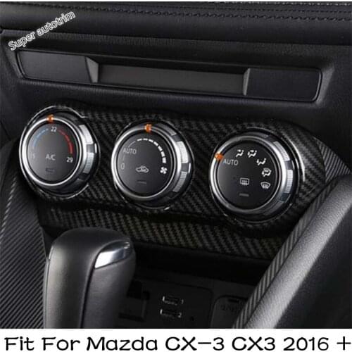 Lapetus Middle Control Air Conditioning Knob Switch Frame Cover Trim Fit For Mazda CX-3 CX3 2016 - 2019 ABS Accessories Interior