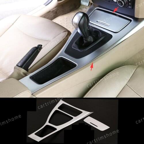 Silver ABS Gear Shift Box Panel Cover Trim For BMW 3 Series E90 E92 E93 2005-12