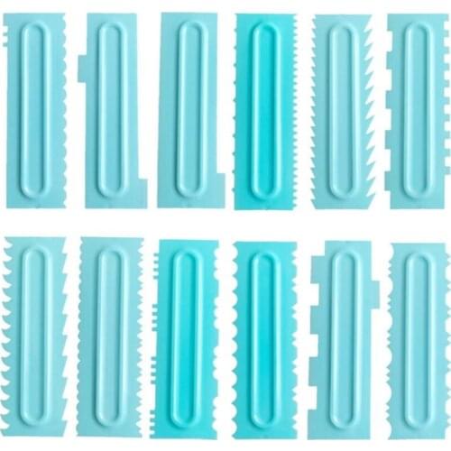 Cake Scraper Cream Smoother Pastry Icing Combs Baking Accessories 1Pcs Fondant Spatulas Food Grade Plastic Cake Decorating Comb