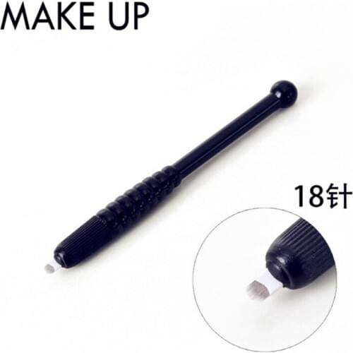 Sterilized Disposable 18-pin U microblading pen Tattoo Eyebrow Needle pen Manual Needle Blade 3D Embroidery manual pen
