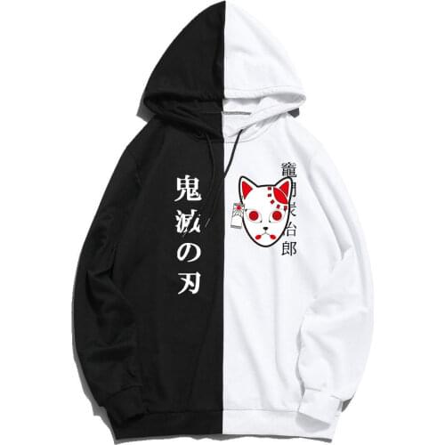 Summer Japanese Anime Demon Slayer Hoodie Print Double Color Hoodies Pullover Sweatshirt Harajuku Thin Clothing woman man