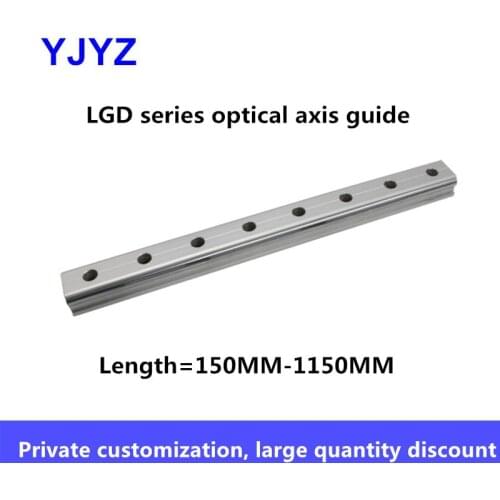 External dual-axis linear guide 1PC LGD6/ 8 /12 Optical axis woodworking sliding table roller slide, length=150MM-1150MM