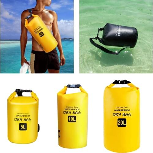 Waterproof Dry Bag Backpack Camping Boating Kayaking Roll Top Leakproof Kayaking Drifting Bag Shoulder Bag Sack Pack 5L/10L/20L