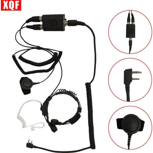 XQF 10PCS NEW Details about Military Police Throat Mic Air Tube Headset for ICOM V8 V82 V85 V80E two way radio