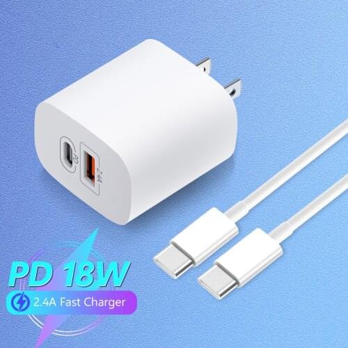 Cargador USB PD para teléfono móvil, accesorios de carga rápida de pared para iPhone 12, Samsung, Xiaomi, 18W, 3A, Quik, 3,0