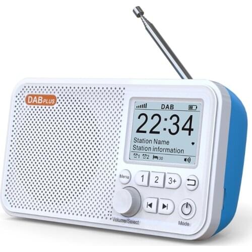 LCD DAB FM Radio Receiver Frequency Range 87.5-108MHz Portable Indoor Outdoor Player Support Clock/Sleep Drop Shipping