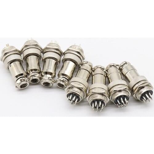 1set GX16-2/3/4/5/6/7/8/9 Pin Male & Female Diameter 16mm Wire Panel Connector GX16 Circular Connector Aviation Socket Plug